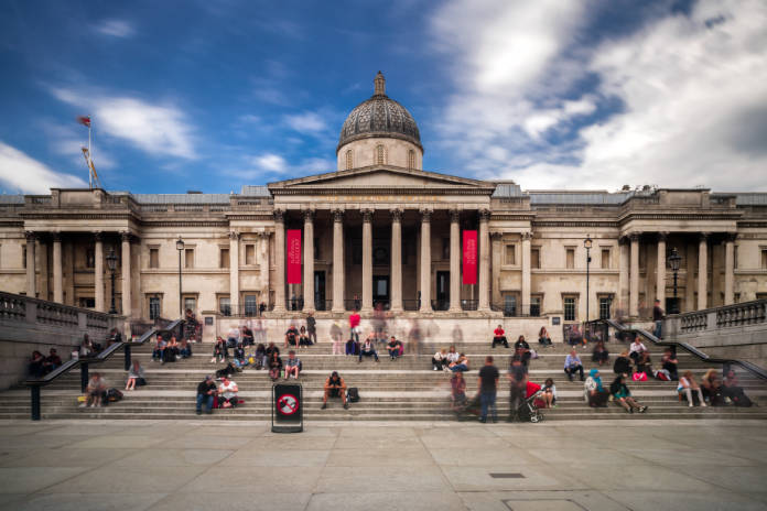 The national gallery at Trafalgar square