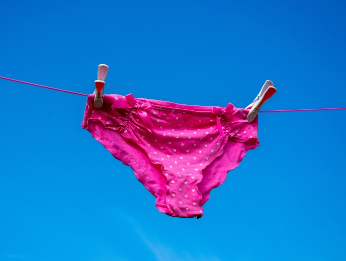 How to wash period pants - pants drying outside