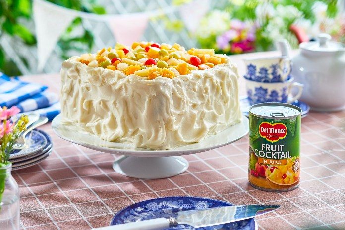 Del Monte fruit cocktail cake with product