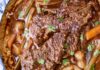 Slow Cooked Beef Brisket with Celery and Shallots by Love Celery
