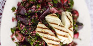 Beetroot, radish and halloumi salad by Love Radish