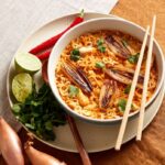 Thai red curry noodles UK Shallot