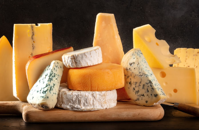 Selection of cheeses for the perfect cheeseboard